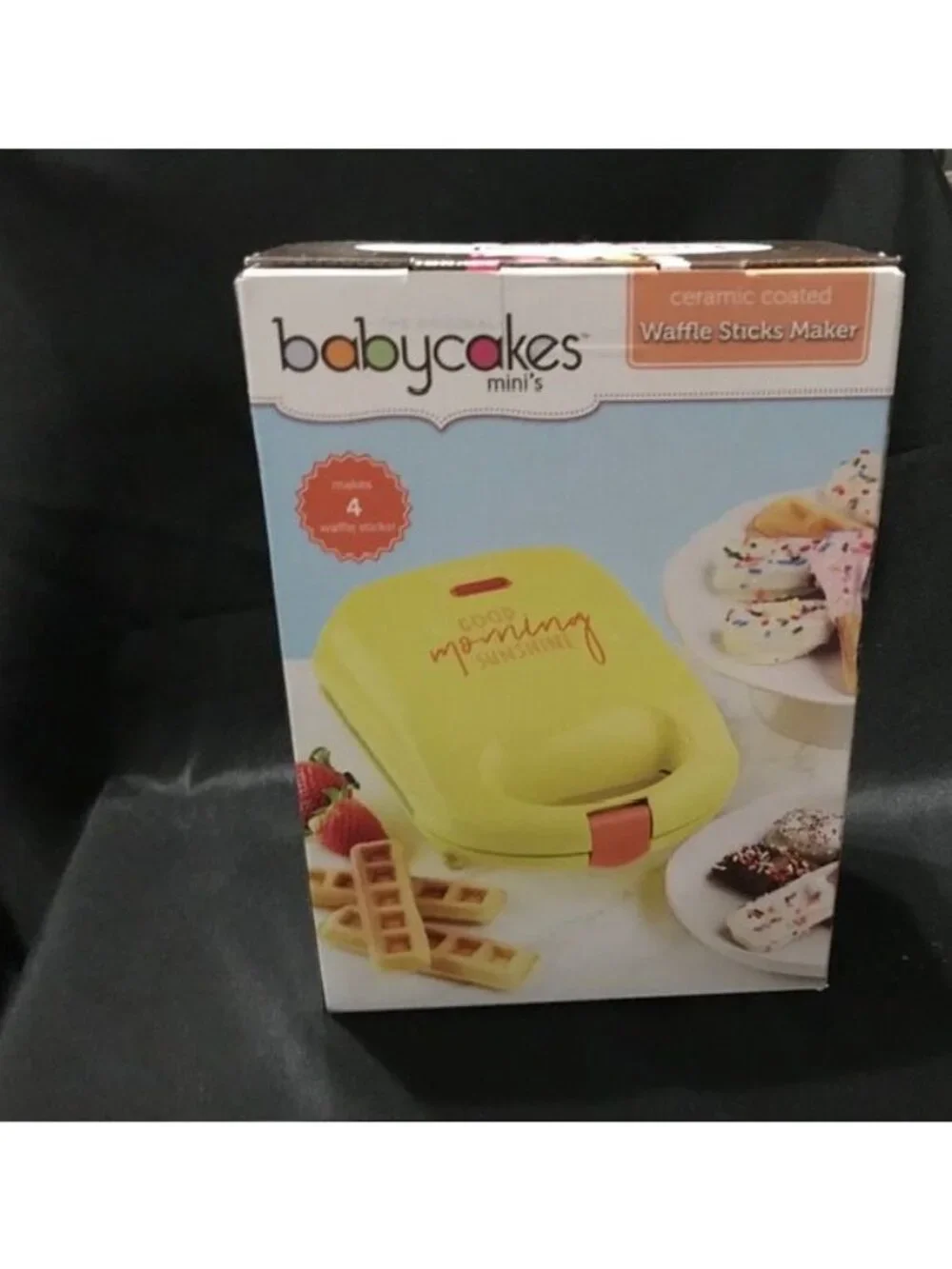 Babycakes Minis Ceramic Coated Waffle Sticks Maker - Makes 4 Waffle Sticks